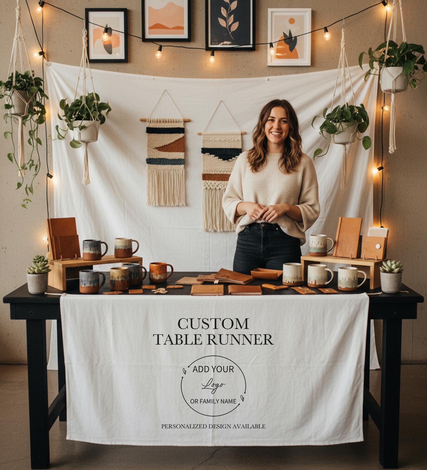 Custom Table Runner - Etsy New Zealand, image size:1500x1650