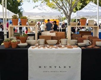 Custom Logo Table Banner for Vendor Booths | Personalized Linen or Canvas Runner for Craft Fairs, Farmers Markets & Small Business Displays