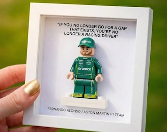 Custom F1 Driver Minifigure Fernan.do Alon.so Aston Mar.tin Racing Gift