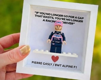 Pierre Gasly Alpine F1 Minifigure: UV Printed Racing Driver Toy