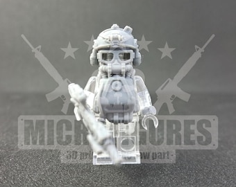 3D Printed Diver-Inspired Combat Gear | Custom Minifigure Upgrade Kit | Military Underwater Special Forces Accessory