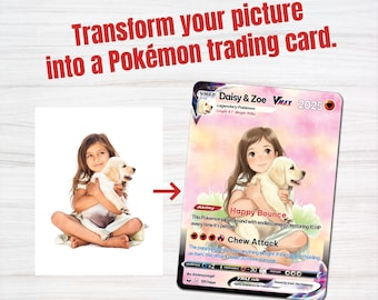 Custom Anime VMAX Trading Card: Personalized Pet or Child Portrait