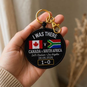Custom WC 2026 Embroidered Patch, I Was There Keychain, World Cup Soccer Match Souvenir, Football Fan Gift