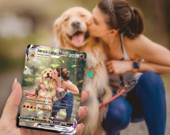 Custom Anime Pet Card: Personalized Pet & Owner Portrait