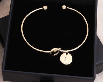 Pulsera de nudo para novia, regalo para novia, caja de propuesta de dama de honor, joyería para dama de honor, regalos para boda, accesorios para novia.