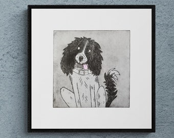 Jess, English Springer Art, English Springer Spaniel Art, Springer Art, English Springer Wall Art, English Springer Print, Art Work