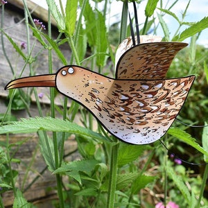 Curlew 3D Handgemachte Vogel karte - Grußkarte, hängende Pop-Out 3D Grußkarte, Geburtstagskarte, blanko Innenkarte, get well card
