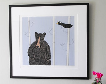 Large Wooden Frame For Large Bear Screenprints