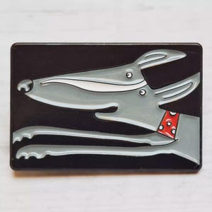 Geëmailleerde pin badge hond - windhond / whippet / Italiaanse windhond rennen dierenliefhebber cadeau