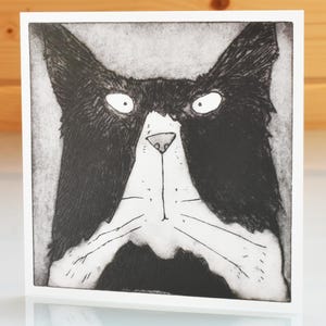 Tom Cat - carte intérieure vierge, carte de matou, carte de voeux de matou, carte d'anniversaire de matou, carte de chat drôle, carte de chat humoristique, carte de chat amusant