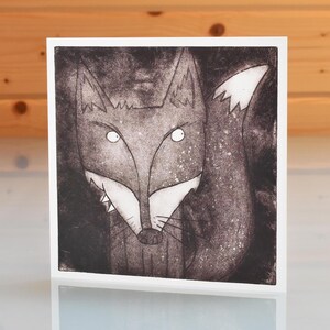 Carte Fox - M. Fox, carte intérieure vierge, carte de vœux renard, carte de remerciement renard, carte d’amoureux renard, carte renard avec attitude, carte renard sournois