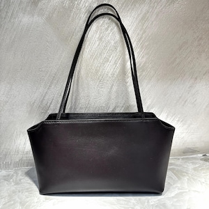 Minimal Shoulder Bag, Lambskin Handle Bag, Soft Leather Handbag,French Style Underarm Bags