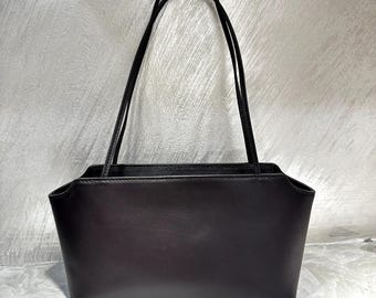 Bolso de hombro minimalista, bolso con asa de piel de cordero, bolso de mano de piel suave, bolsos de axila de estilo francés