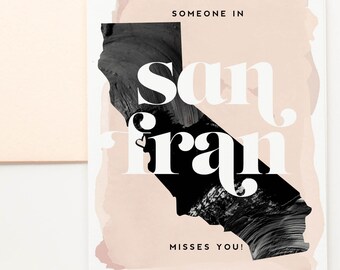 San Francisco Card, San Francisco Skyline, San Francisco Landmarks, San