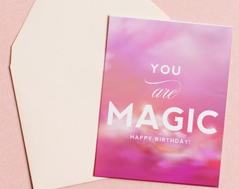You Are Magic, Pink Barbie Happy Birthday Greeting Card