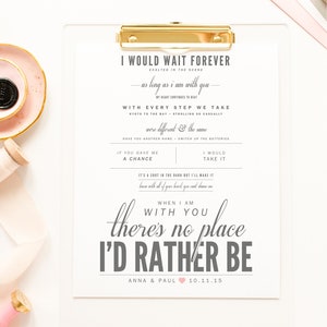 Regalo de bodas, Clean Bandit "Rather Be" - Gris y rubor - San Valentín, Regalo de bodas, Algodón, Regalo de aniversario de papel, Letras de canciones, Impresión de arte