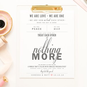 Regalo de aniversario para ella, rutas alternativas "Nada más", regalo de San Valentín, regalo de bodas, impresión de arte lírico de la primera canción de baile del aniversario de papel