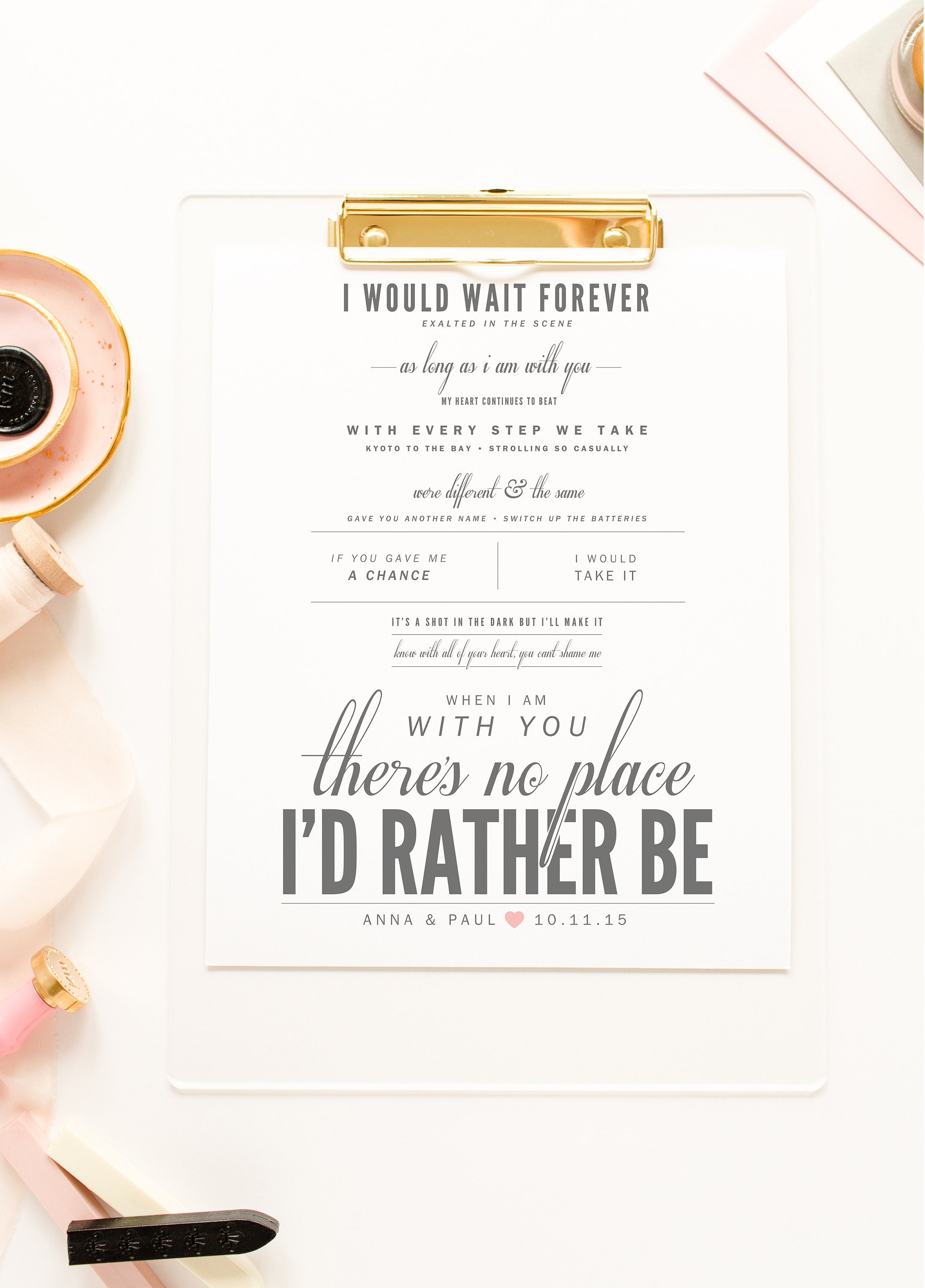 Paroles De Clean Bandit Rather Be Cadeau de mariage Clean Bandit Rather Be Gris - Etsy France