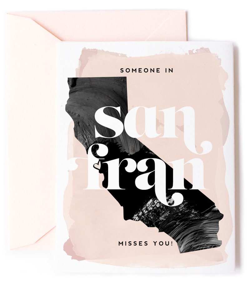 San Fran Greeting Card San Francisco Sweet Friendship Etsy