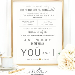 Fall Decor John Legend &quot;You and I&quot; - Wedding Gift, Paper Anniversary Gift, Song Lyrics First Dance Wedding Song Lyrics Wall Art Print