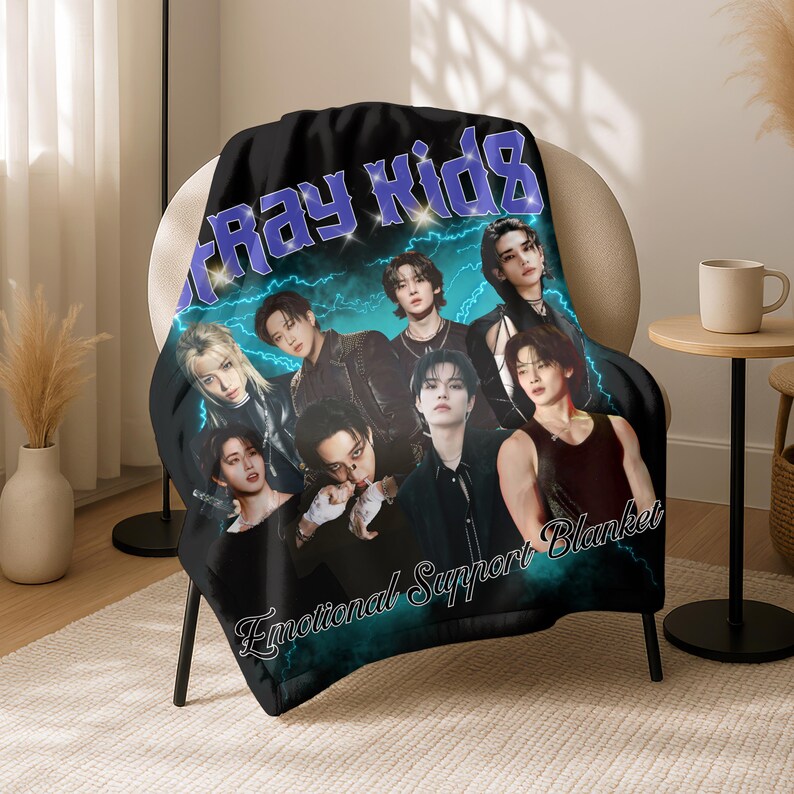 Stray Kids Rug Custom Stray Kids Blanket,cozy Stray Kids Emotional Support Blanket ...