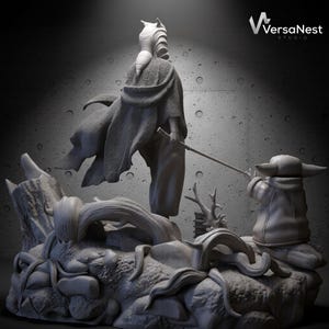Jedi warrior STL file optimized for high detail resin printing and garage kit collectors