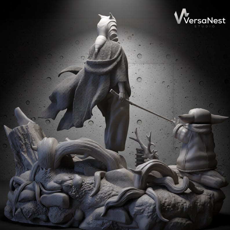 Jedi warrior STL file optimized for high detail resin printing and garage kit collectors