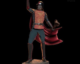 Cobra Commander 1:6 Scale 3D Model STL | Non-Supported | Printable Collectible Statue | Cobra Leader Fan Art | High-Detail 3D Printing File