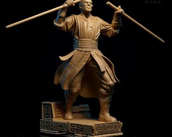 Darth Maul 3D STL-model | Star Wars Sith Lord-standbeeld | Digitale figuur op schaal 1:6 voor 3D-printen | Scifi-figuur voor verzamelaars