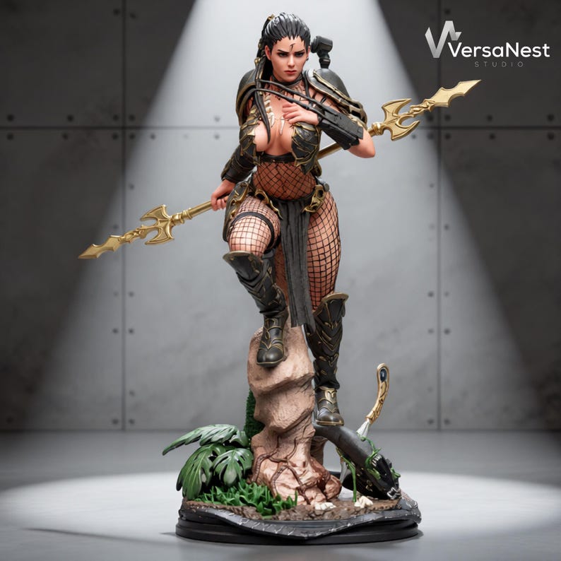 Machiko Noguchi Predator STL 3D model full statue view