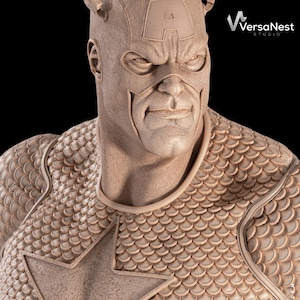 Captain America 1:6 scale resin print STL file
