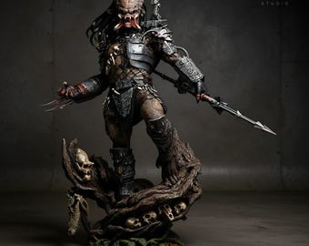 Predator 3D Druckbare Statue STL - Sci-Fi Jäger Figur | 1:6 Maßstab Digital Model Kit für den Harzdruck (nicht unterstützt)