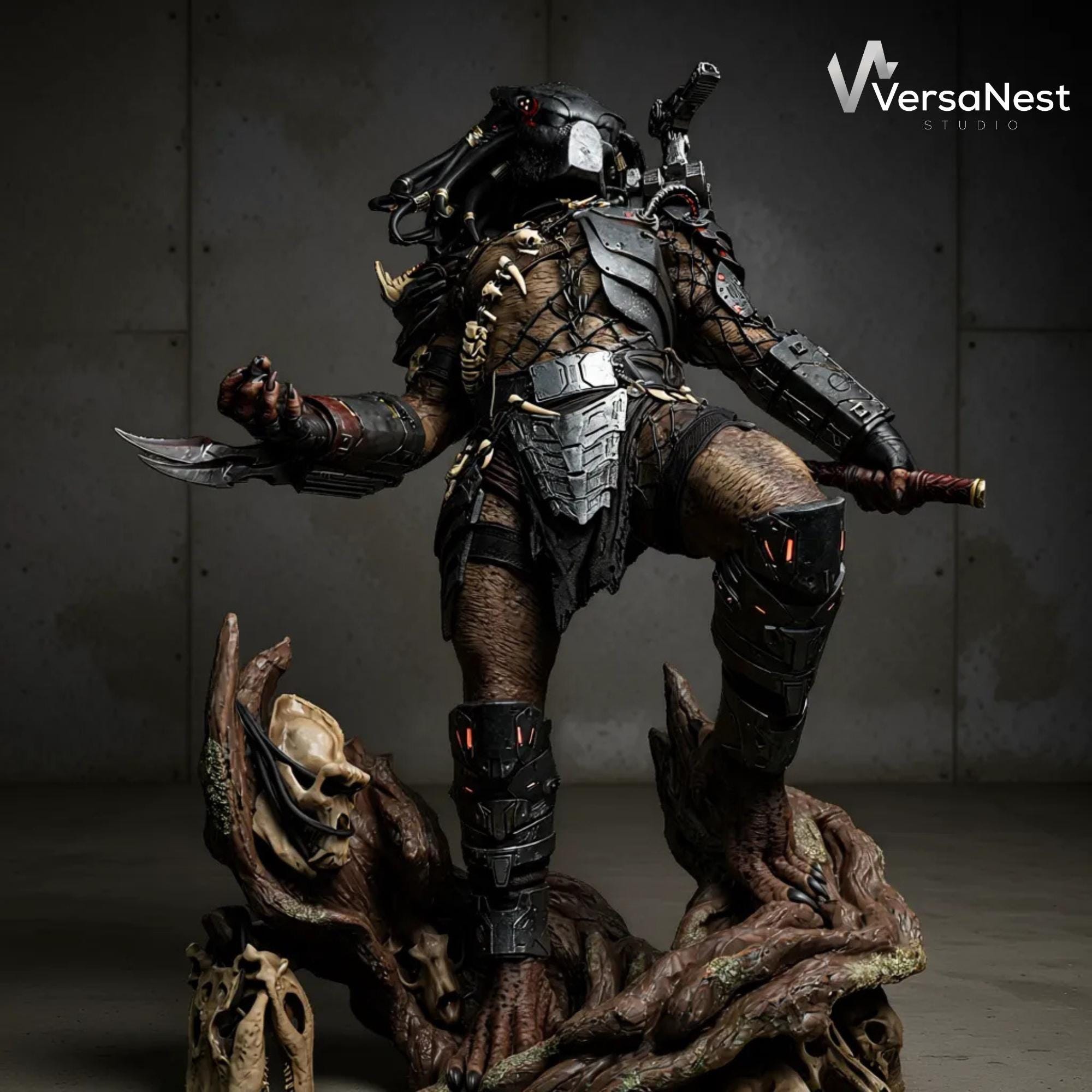 Predator 3D Printable Statue STL – Sci-fi Hunter Figure | 1:6