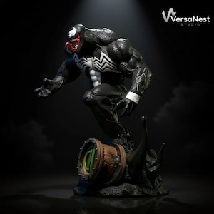 Detailed Venom 3D model with toxin base