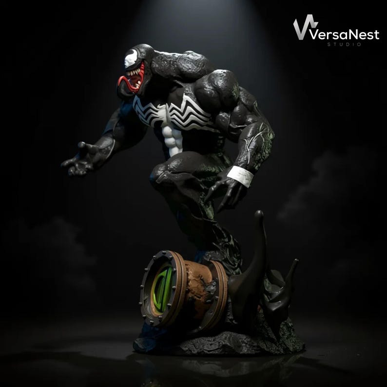 Detailed Venom 3D model with toxin base