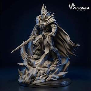 PDF containing download links for Arthas World of Warcraft STL model files