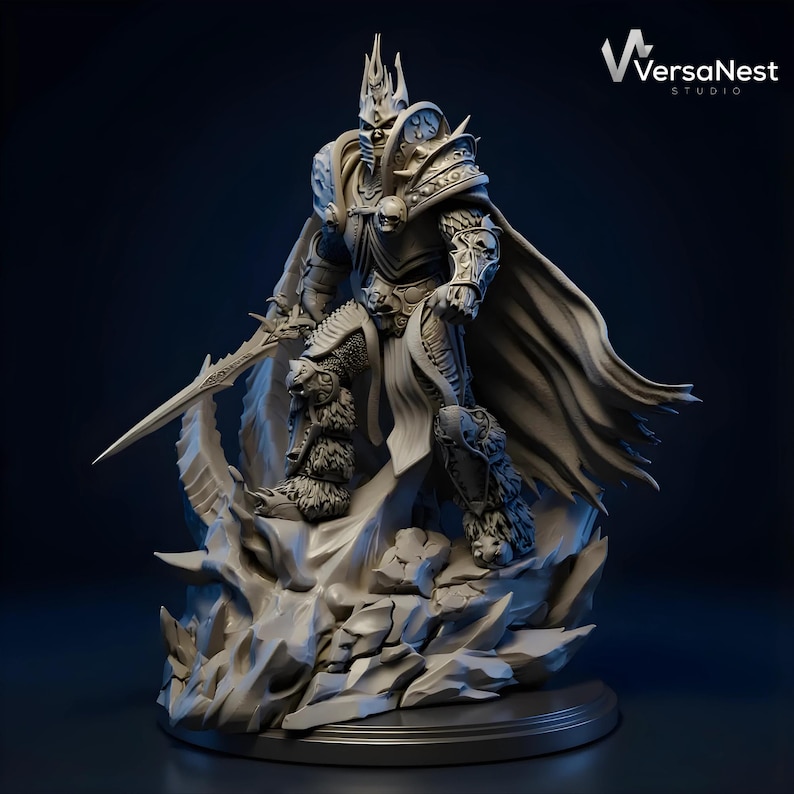 PDF containing download links for Arthas World of Warcraft STL model files