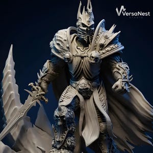 Highly detailed World of Warcraft Arthas 3D printable figure for resin printers