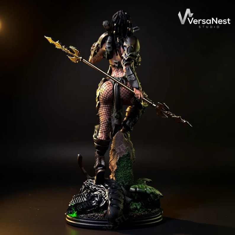 1:4 scale Predator female hunter resin statue