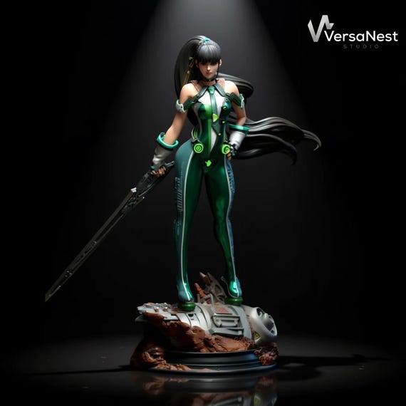 EVE Stellar Blade 3D Model STL | Multiple Scale | Non-Supported | Sci-Fi Heroine Fan Art | High Detail Resin Printable Statue