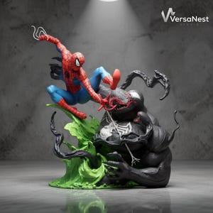 Spiderman vs venom statue - Etsy 日本