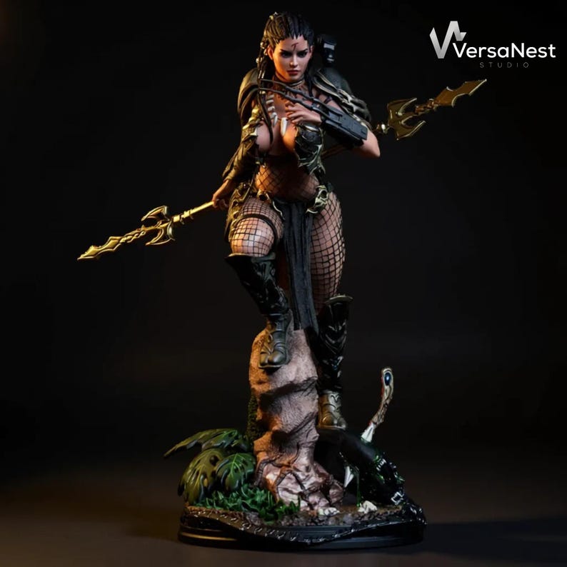 Machiko Noguchi Predator STL 3D model full statue view 2
