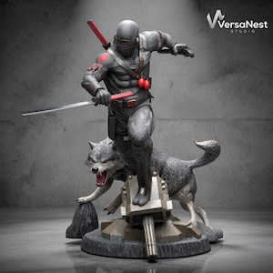 Tactical Shadow Ninja STL 1:6 | Silent Commando Warrior 3D Printable Resin Statue | Unsupported File