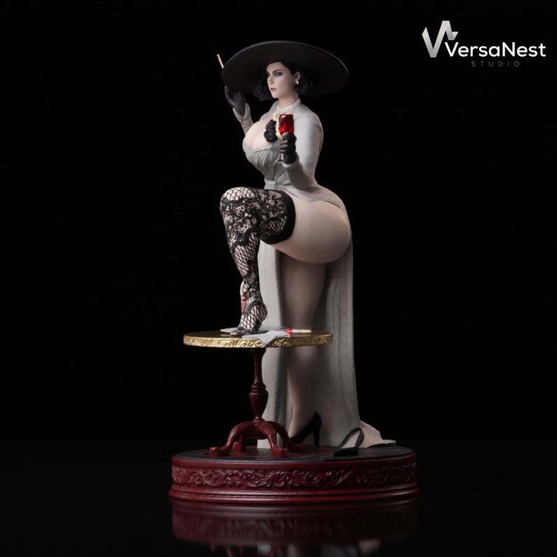 alcina dimitrescu stl detailed vampire lady resin figure