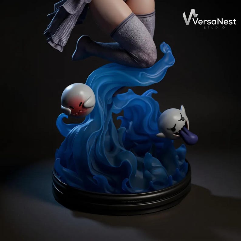 Close-up of Boosette’s face and ghost base