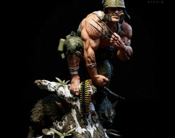 Wolverine X-Men STL Figure 1:6 Scale + Bust | 3D Print Model | Non-Supported | Resin Statue Collectible | Comic Fan Art