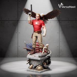 Action Hero STL File for 3D Printing, Comic Statue Model, Resin Figure STL, Collectible Miniature, Digital Download