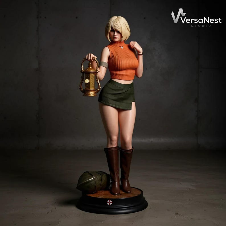 Female game character STL digital download