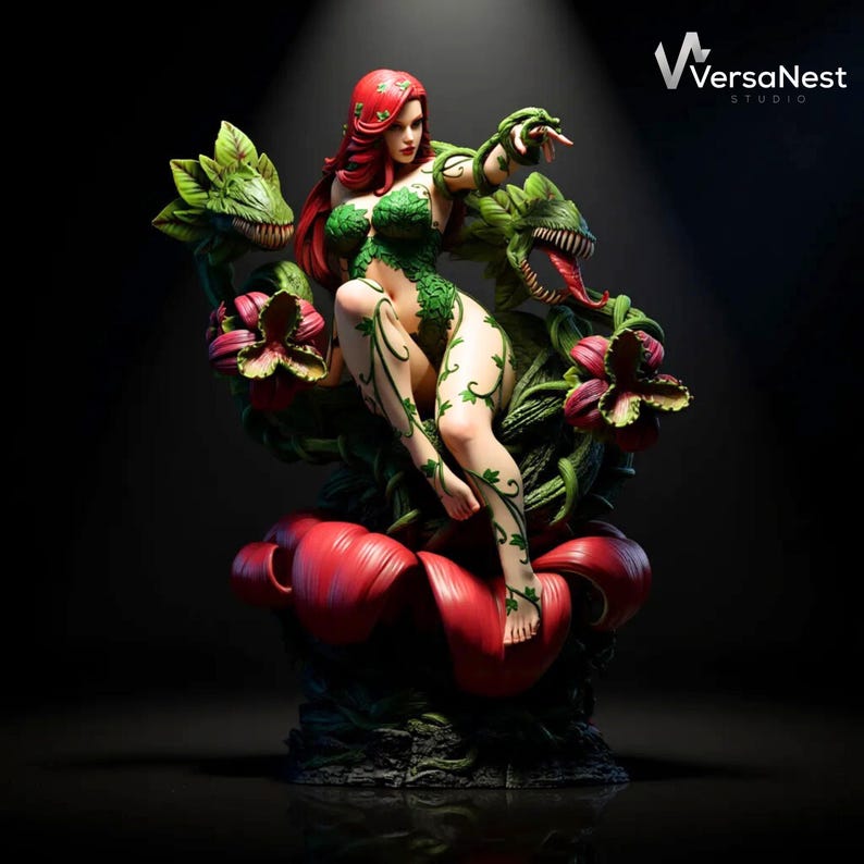 Poison Ivy 1:6 scale fantasy statue with detailed vines and plants
