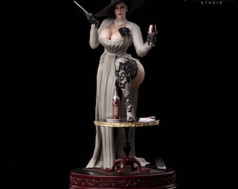 Lady Dimitrescu STL File 1:6 Scale – Alcina Dimitrescu Resident Evil 3D Print Model – Resin Figure STL – Digital Download